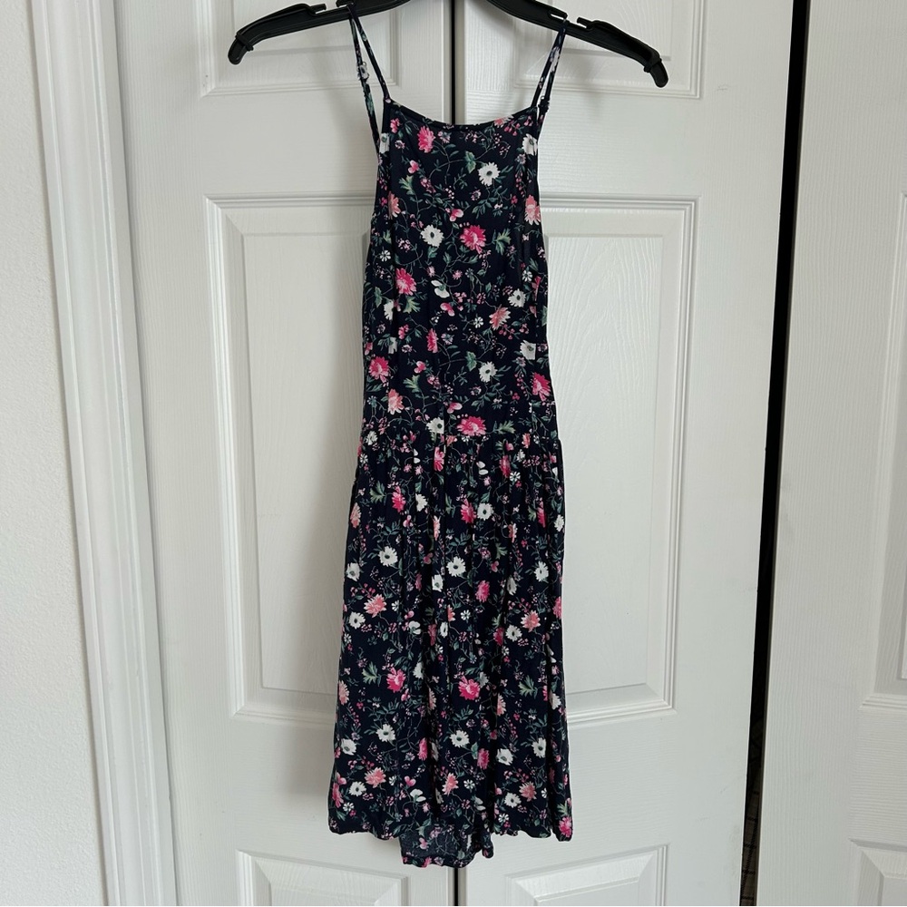 Backless Floral Print Dress